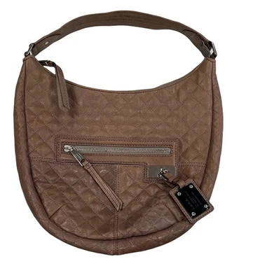 L.A.M.B. BOLSO DE HOMBRO HOBO DE CUERO ACOLCHADO GWEN STEFANI USADO EN EXCELENTE ESTADO Foto 1 de 4