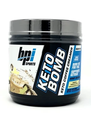 BPI Sports Keto Bomb 18 porciones café con leche francés de vainilla Foto 1 de 2