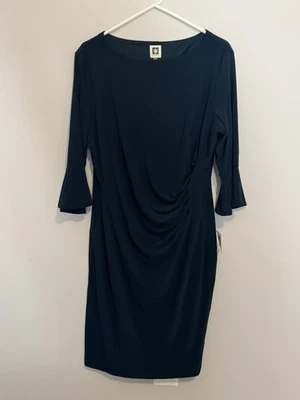 NUEVO Vestido Vaina Anne Klein Para Mujer Verde Enebro Talla 16 Nuevo con Etiquetas $99 Formal Otoño  Foto 1 de 4