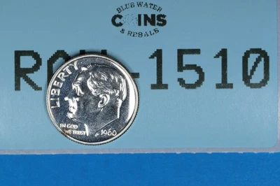 1960 PROOF 10C ROOSEVELT SILVER DIME Early US Type RAW-1510 - Image 1 of 2