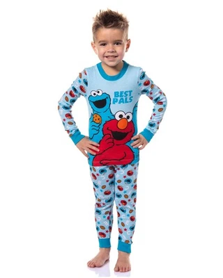 Sesame Street Toddler Boys' Cookie Monster Elmo Best Pals 2 Piece Long Sleeve... - Image 1 of 4
