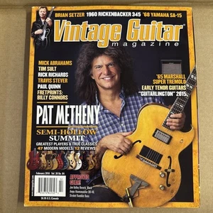 Vintage Guitar Magazine February 2016 Brian Setzer Pat Metheny FREE SHIPPING - Picture 1 of 3