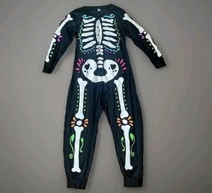 Old Navy Skeleton Costume Jumpsuit One Piece Women’s Size XXL Full Zip Black  - Picture 1 of 11