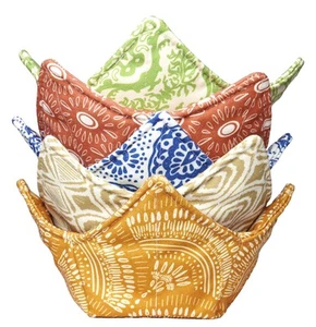 Cotton Microwave Bowl Cozy Holders, Microwave Safe Hot bowl Holders, bowl Snu... - Picture 1 of 6