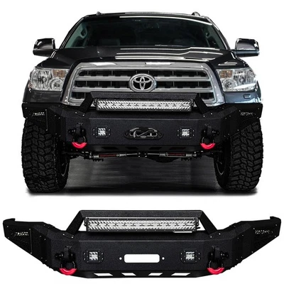 Vijay Fits 2008-2013 Toyota Sequoia  Front Bumper w/ Winch Plate and LED Lights Foto 1 de 4