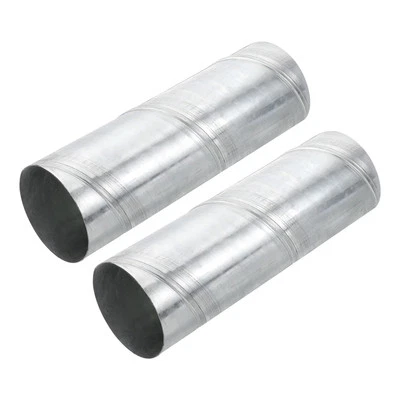 2 Pcs 4"x12" Inch Galvanized Steel Spiral Air Duct HVAC Systems Vent Hose Pipe - Image 1 of 4