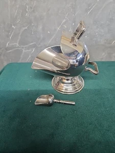 Silver Plated Sugar Bowl With Scoop Coal Bucket Bon Bon Dish Dinner Table Party - Picture 1 of 5