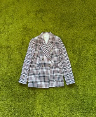 Blazer feminino Isabel Marant Etoile 100% linho peito duplo quadriculado tamanho 38 - Imagem 1 de 4