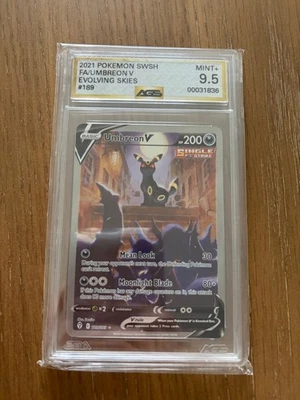 Umbreon V 189/203 Evolving Skies s6a Alt Art Pokémon AGS 9.5 - Image 1 of 2