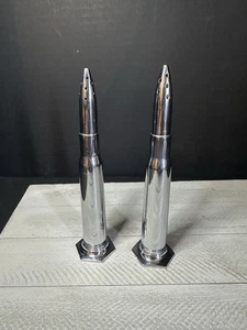US Military Trench Art Salt & Pepper Shakers - Picture 1 of 5