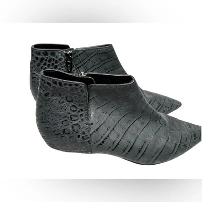 SIGERSON MORRISON Gris Croc Estampado Punta Botines Talla 10 Foto 1 de 4