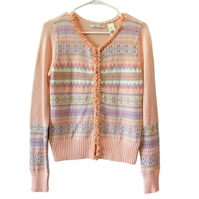 Suéter Vintage Crazy Horse de Liz Claiborne Pastel Fair Isle Talla M Cottagecore  Foto 1 de 4