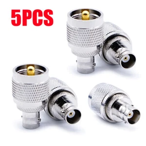 5PCS UHF PL-259 PL259 Male plug to BNC Female Coax Cable RF Connector Adapter- - Picture 1 of 7