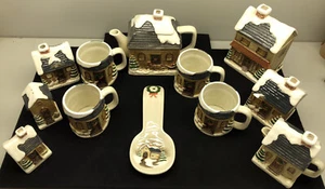 12 Piece OTAGIRI Country Christmas Tea Set ~Very Nice~ - Picture 1 of 12