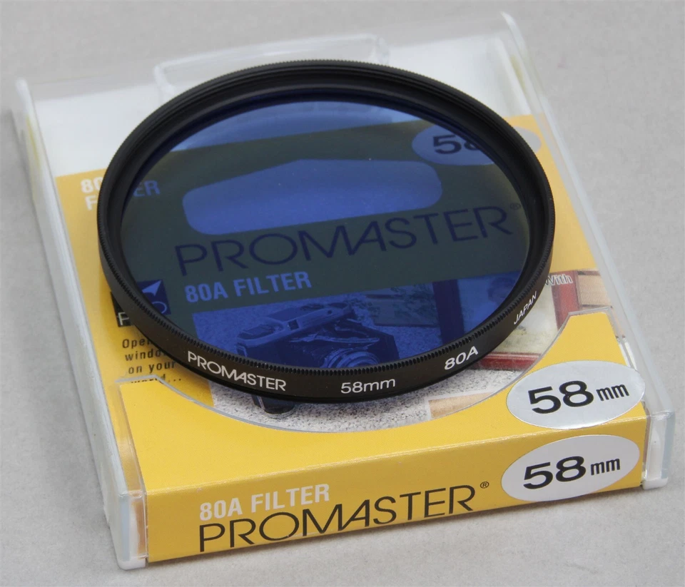 58mm Screw-In Filter PROMASTER Wratten 80A Color Correction Made in JAPAN New OS - Image 1 of 1