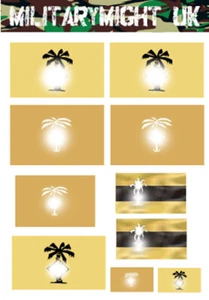 FIGURAS ESCALA 1/32 - 1/35 BANDERAS DIVISIÓN CUERPO DE ÁFRICA DIORAMA RC CALCOMANÍAS TANQUE - Imagen 1 de 1