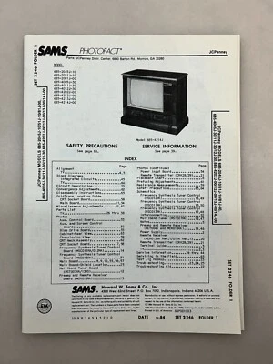 JCPenney 685-2045J-10 51J-10 81J-00 обслуживание руководство Sams Photofact Бесплатная доставка - Изображение 1 из 3