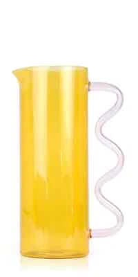 SOPHIE LOU JACOBSEN WAVE PITCHER YELLOW & PINK - Image 1 of 4
