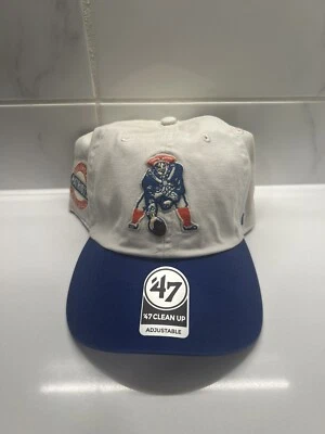 '47 Brand Clean Up New England Patriots Two Tone Throwback Logo Adjustable Hat - Image 1 of 4