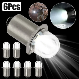 6pcs P13.5S LED Flashlight Lights Torch Lamp Bulbs 3V White Upgrade Replacement - Picture 1 of 9