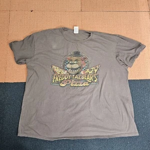 Distressed* Freddy Fazbears Pizza Mens Graphic T-Shirt 3XL Gray P8a - Picture 1 of 11