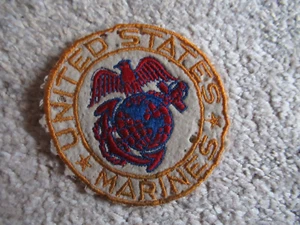 Vintage US Red Gold Marines 3.5" Round Patch FREE SHIPPING - Picture 1 of 3