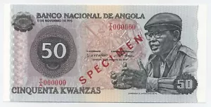Angola 50 Kwanza 14-8-1979 Pick 114.s UNC Uncirculated Banknote Serial T/A - Picture 1 of 2