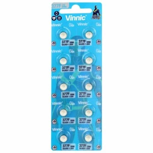 10 Stück Vinnic 377 Knopfzellen Uhrenbatterien 377 / SR626SW / SR66 /