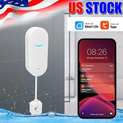 WIFI Water Leak Sensor Alarm Flood Leakage Detector Alert APP Remote Control USA - Image 1 of 4