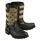 Milwaukee Leather MBL9363 Women’s ‘Stars and Stripes’ Black with Tan Leather