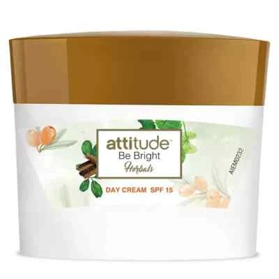 Amway attitude™ Be Bright Herbals Day Cream| Visibly Brighter skin SPF/15+++|50g - Image 1 of 4