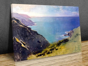 Cornish Headlands by Abbott Handerson mounted canvas print art or print only - Picture 1 of 10