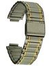 Bracelet De Montre 7 Rangs Bicolore Or/argent Acier - Largeur 18mm - Osco