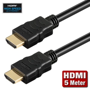 HDMI KABEL - High Speed with ETHERNET, 3D 4K UHD, vergoldet, hochwertig - 5 m - Bild 1 von 7