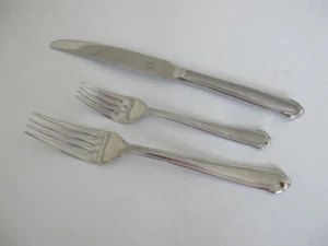 3pc Lot Mikasa CLASSICO SATIN Stainless 18-8 Gerald Patrick 2 Forks + 1 Knife - Picture 1 of 7