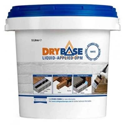 DRYBASE WHITE LIQUID APPLIED DPM | 5L compatible Dryzone Dampsolve Ultracure