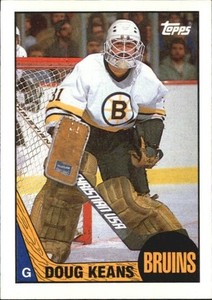 1987-88 Topps Boston Bruins Hockey Card #147 Doug Keans DP