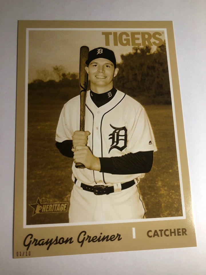 2019 Heritage High Number 5x7 Jumbo Grayson Greiner Tigers 659 01/10 - Image 1 of 1
