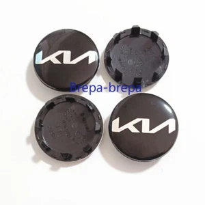 4x 58mm Car Wheel Center Rim Hub Cap BLACK CHROME KN for K5 K3 SORENTO RIO - Picture 1 of 3