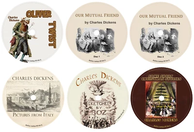 Set # 2 Charles Dickens Classics Library 19 Audiobooks in 22 MP3 Audio CDs - Image 1 of 4