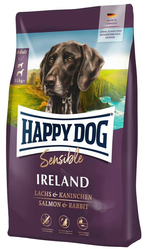 HappyDog Sensible 300g Irland mit Lachs & Kaninchen Hundefutter Trockenfutter - Bild 1 von 1