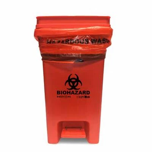 MTC Bio A8000B, BowTie Biohazard Bin, with Foot Pedal, Attached Lid, 1/Ea - Bild 1 von 2
