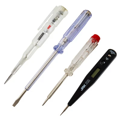 4 X JAK Mains Circuit Tester Voltage Pen Electrical Test Screwdriver Safe Set