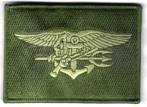 SEAL TEAM TRIDENT OD GREEN HAT PATCH EAGLE US NAVY VETERAN PIN UP GIFT - Picture 1 of 24