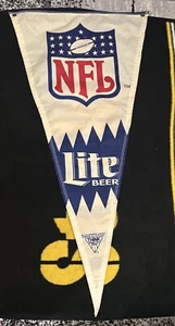 NFL Vintage Pennant Miller Lite Large Hanging Banner 56” Long X 26 1/2” Wide🔥 - Picture 1 of 11
