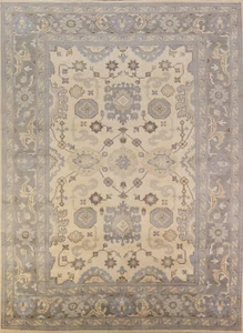 Elegant Handwoven Oushak Indian Rug Living Room Carpet 9x12 ft - Picture 1 of 20
