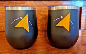 NEW! Set of 2, Cece 12oz Blue Stainless Steel Tumblers, Perfect for Wine - Picture 1 of 5