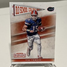 2018 Panini Contenders Draft Picks Old School Colors Tim Tebow #19