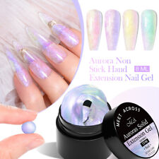 MEET ACROSS Solid Quick Building Extension Gel Nail Polish Glitter Varnish Gel