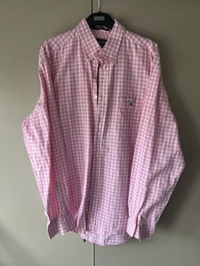 Gant Men’s Pink Check XL Regular Fit Long Sleeve Shirt - Picture 1 of 5